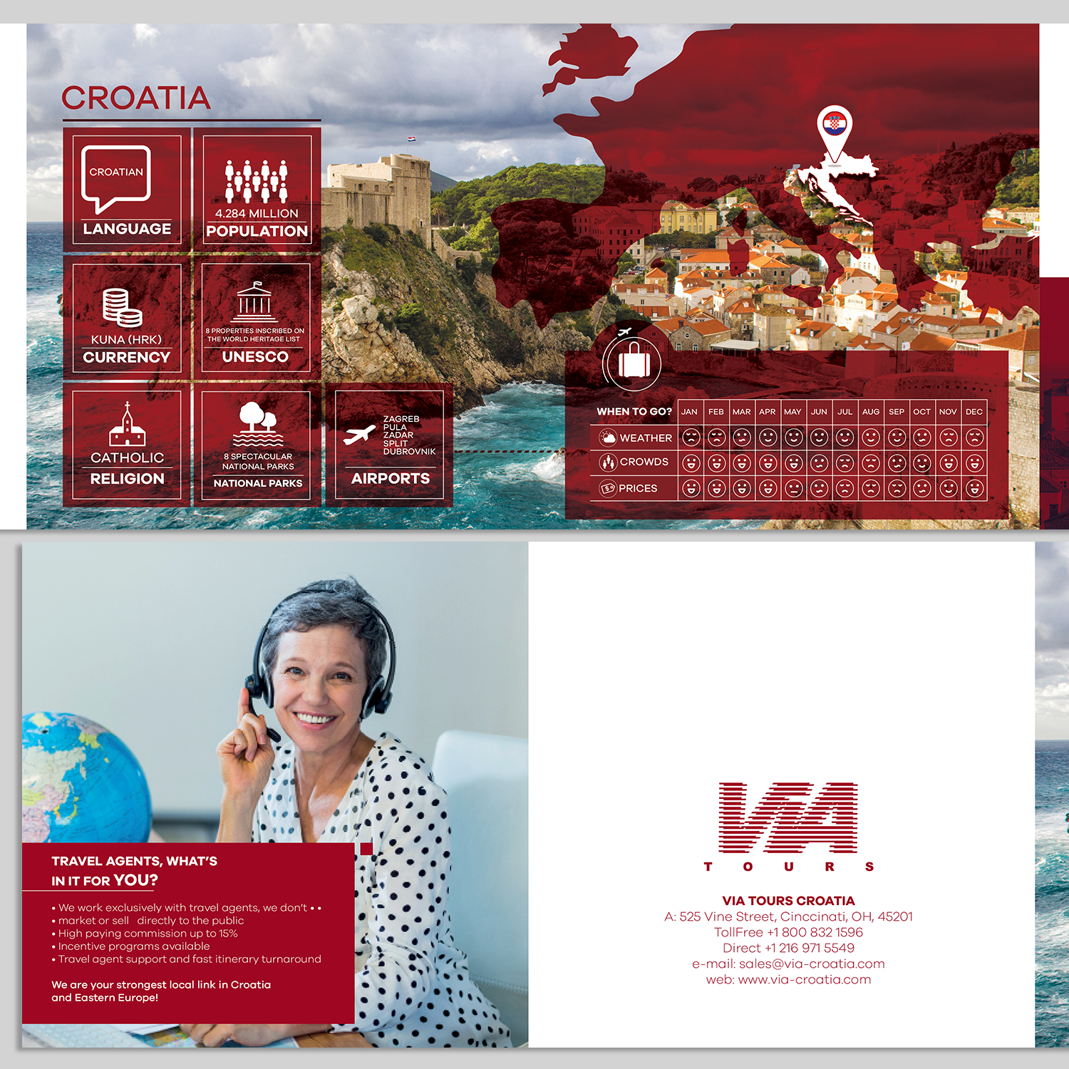 Flyer-Design von Oscar Guevara für Via Tours Croatia | Design #15293653