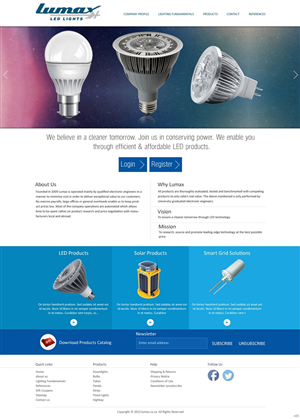 Wordpress Design by pb for Lumax Lighting | Design: #2586345