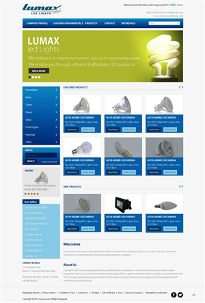Wordpress Design by pb for Lumax Lighting | Design: #2586348