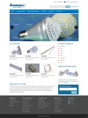 Wordpress Design by pb for Lumax Lighting | Design: #2593558