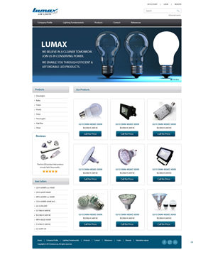 Wordpress Design by pb for Lumax Lighting | Design: #2593559