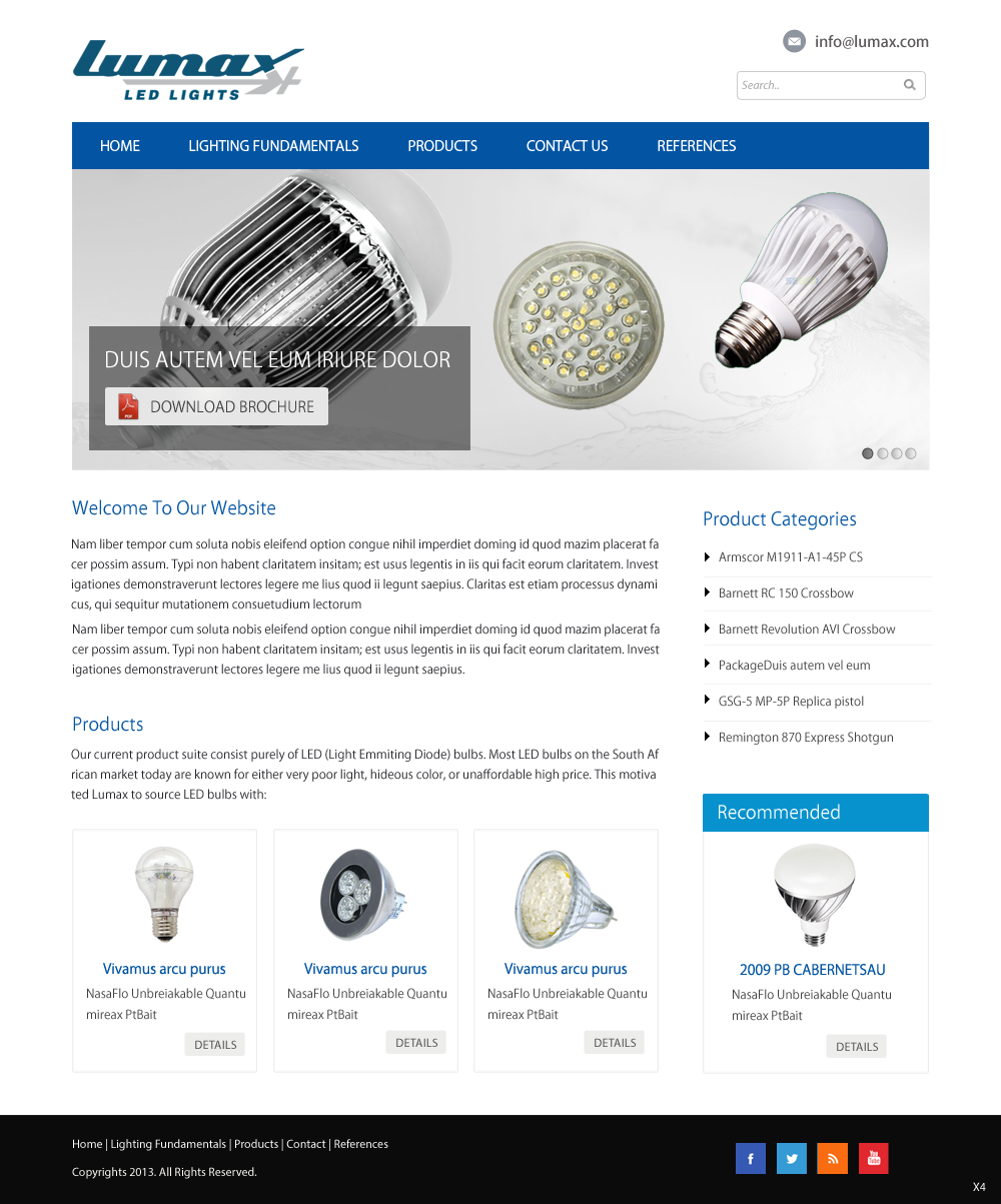Wordpress Design by pb for Lumax Lighting | Design #2593560