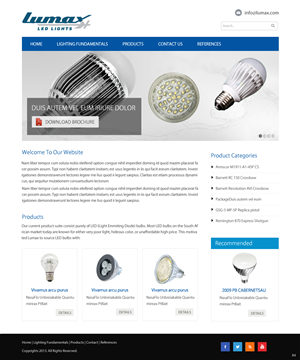 Wordpress Design by pb for Lumax Lighting | Design: #2593560