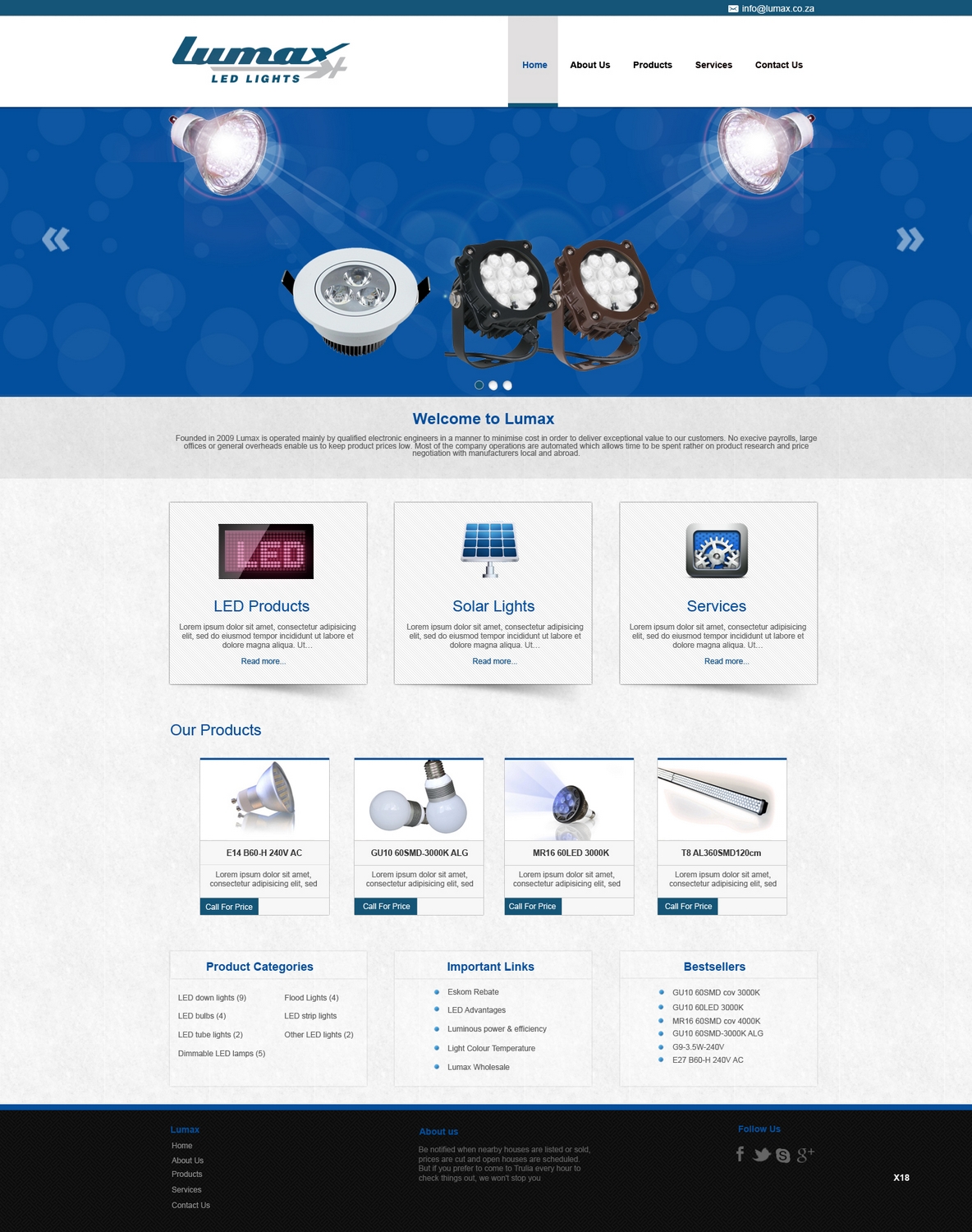 WordPress-Design von pb für Lumax Lighting | Design #2593563