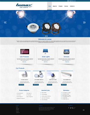 Wordpress Design by pb for Lumax Lighting | Design: #2593563