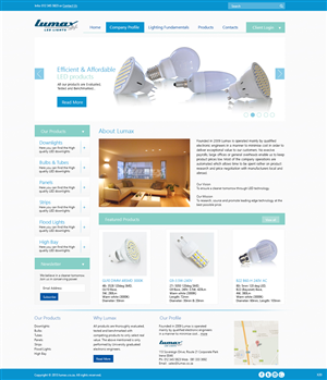 Wordpress Design by pb for Lumax Lighting | Design: #2593575