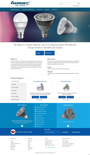 Wordpress Design by pb for Lumax Lighting | Design: #2629707