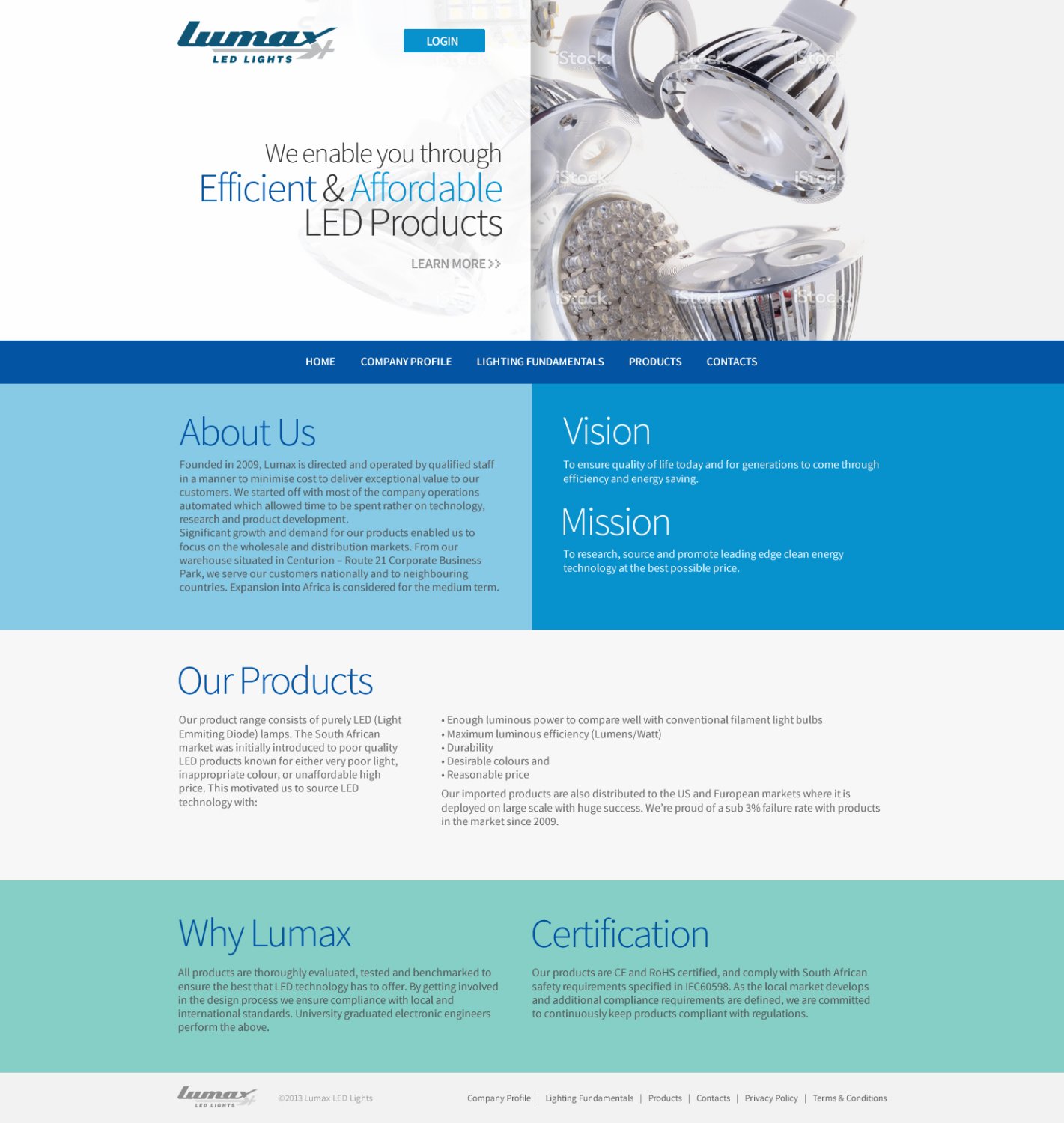 Wordpress Design by TechWise for Lumax Lighting | Design #2619635