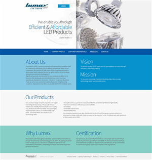 Wordpress Design by TechWise for Lumax Lighting | Design: #2619635