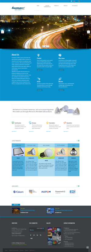 Wordpress Design by Da Miracle for Lumax Lighting | Design #2628564