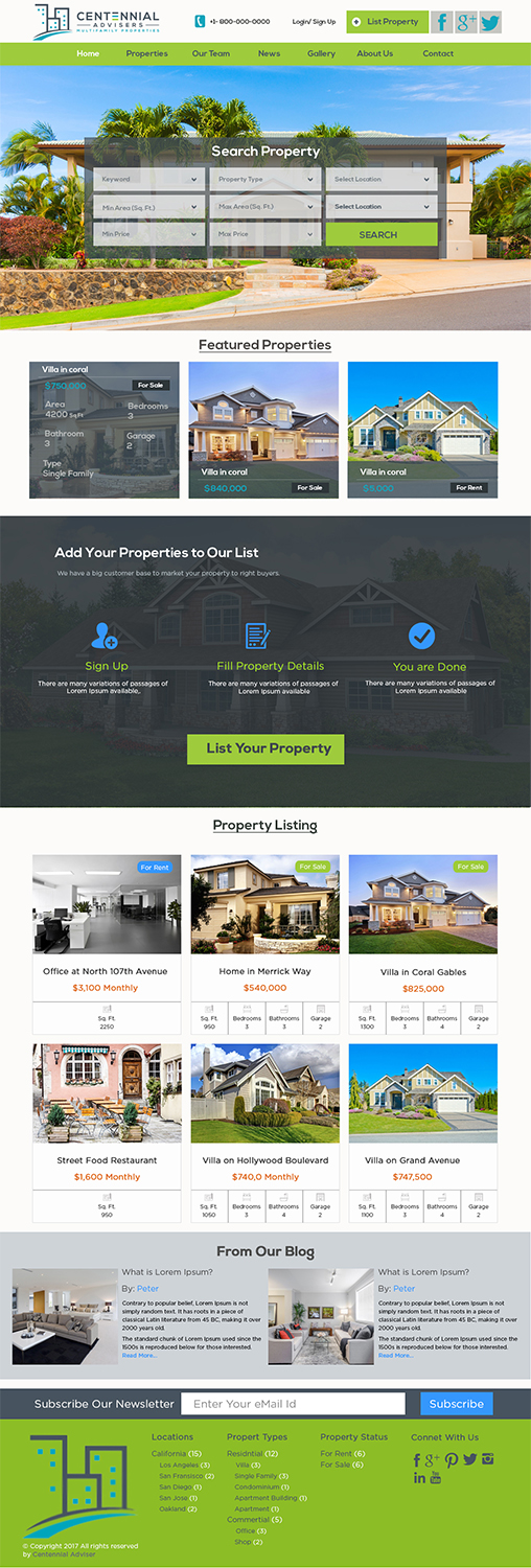 Wordpress Design by edmexpert for Centennial Advisers | Design #15521982