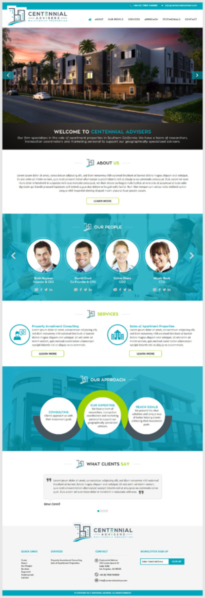 Wordpress Design by -Marc- for Centennial Advisers | Design: #15556379