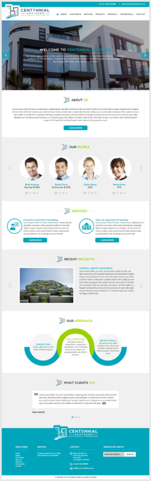 Wordpress Design by -Marc- for Centennial Advisers | Design: #15570853