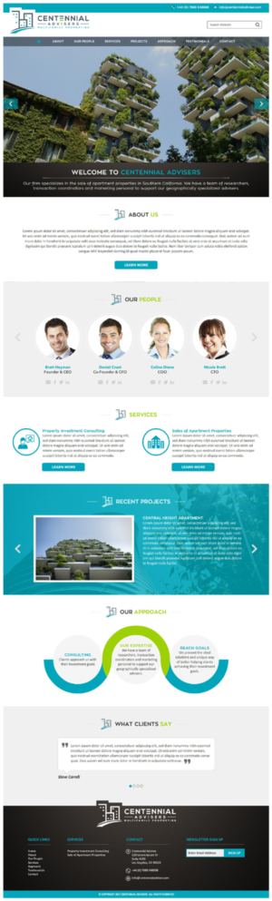 Wordpress Design by -Marc- for Centennial Advisers | Design: #15570961