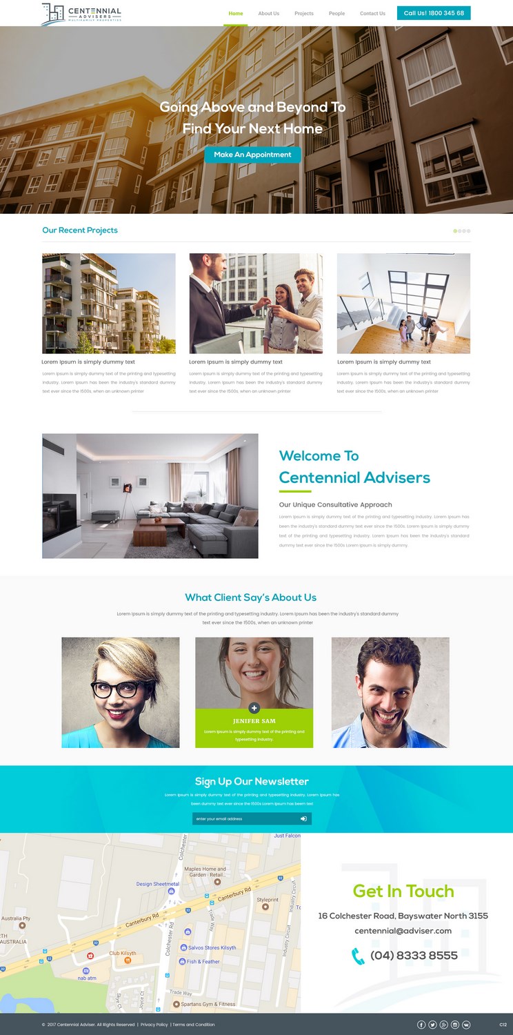 Wordpress Design by pb for Centennial Advisers | Design #15391793