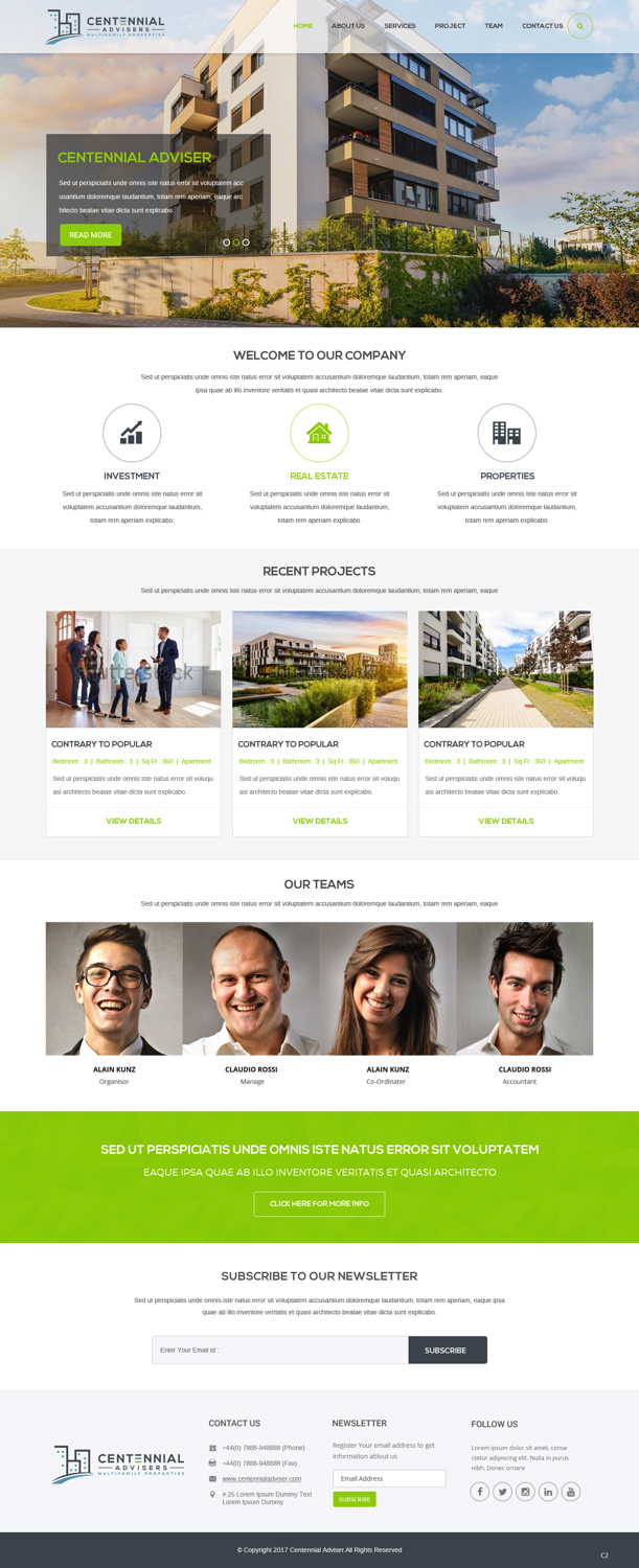 Wordpress Design by pb for Centennial Advisers | Design #15391799