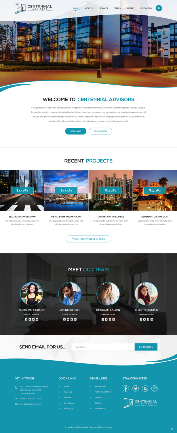Wordpress Design by pb for Centennial Advisers | Design #15391806
