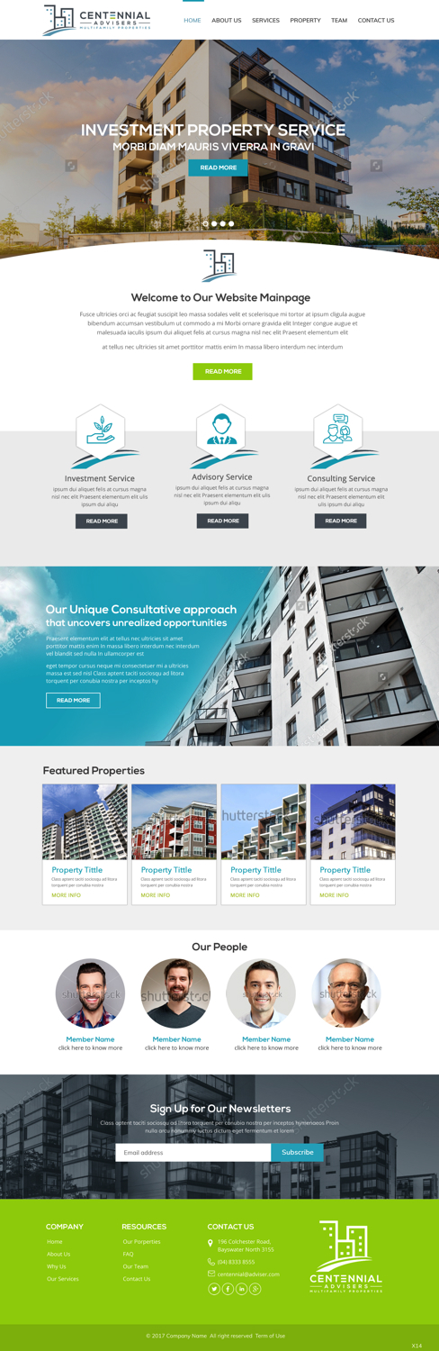 Wordpress Design by pb for Centennial Advisers | Design #15391819