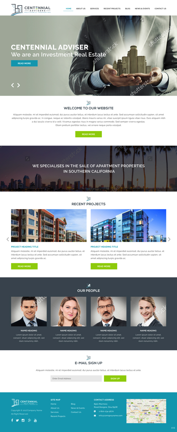 Design Wordpress par pb pour Centennial Advisers | Design #15391820