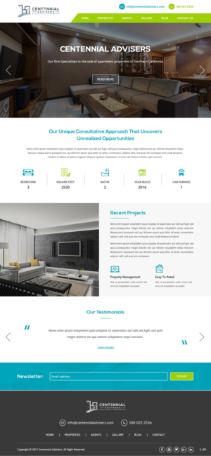 Wordpress Design by pb for Centennial Advisers | Design: #15429872