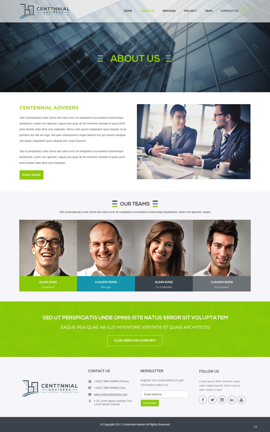 Wordpress Design by pb for Centennial Advisers | Design #15521704