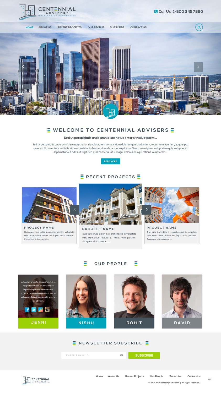Design Wordpress par pb pour Centennial Advisers | Design #15912352