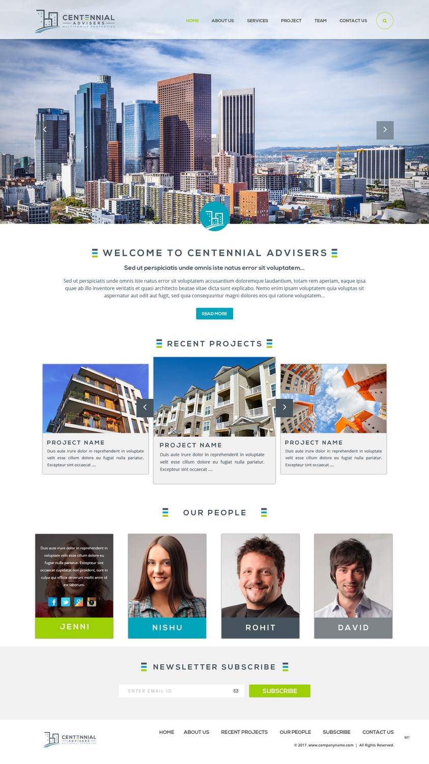 Wordpress Design by pb for Centennial Advisers | Design #15931593