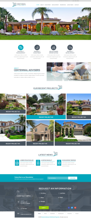 Wordpress Design by CreativeIyke for Centennial Advisers | Design: #15451619
