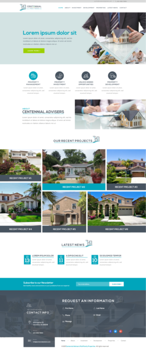 Wordpress Design by CreativeIyke for Centennial Advisers | Design: #15451622
