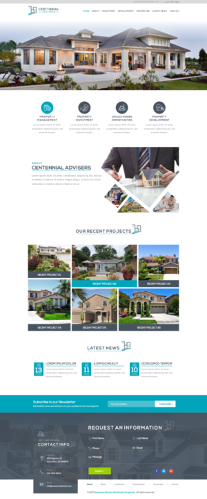 Diseño Wordpress por CreativeIyke para Centennial Advisers | Diseño #15451623