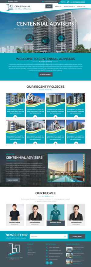Wordpress Design by rightway for Centennial Advisers | Design: #15416005
