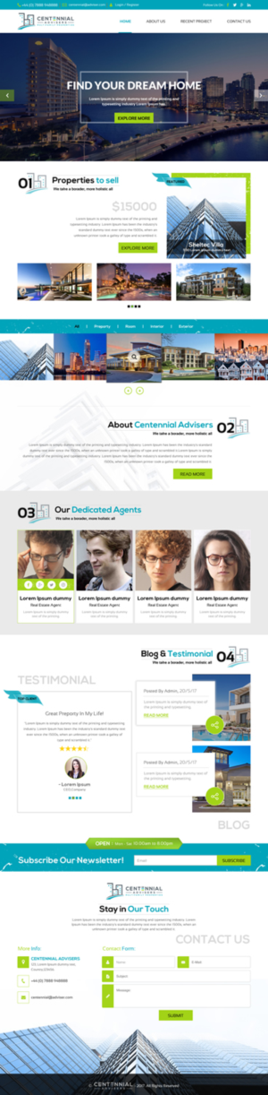 Wordpress Design by rightway for Centennial Advisers | Design: #15416006