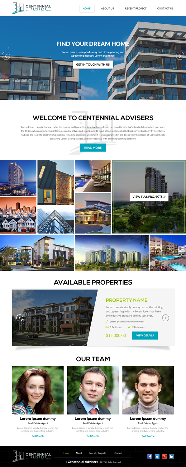 Wordpress Design by rightway for Centennial Advisers | Design #15416007