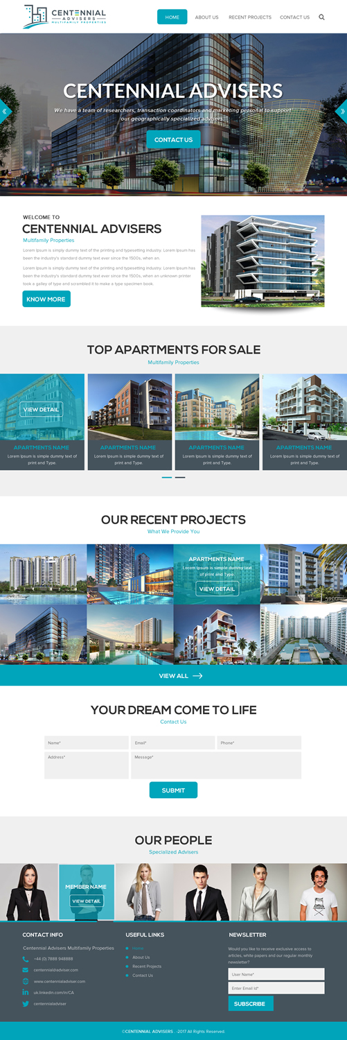 Wordpress Design by rightway for Centennial Advisers | Design #15416008