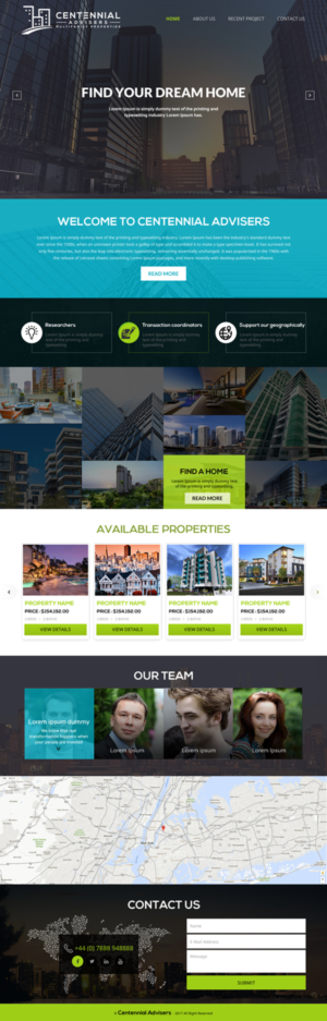 Wordpress Design by rightway for Centennial Advisers | Design: #15416009