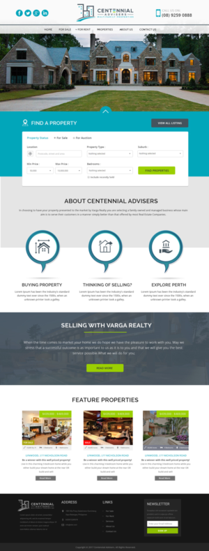 Diseño Wordpress por Xclusive Designers para Centennial Advisers | Diseño #15452264