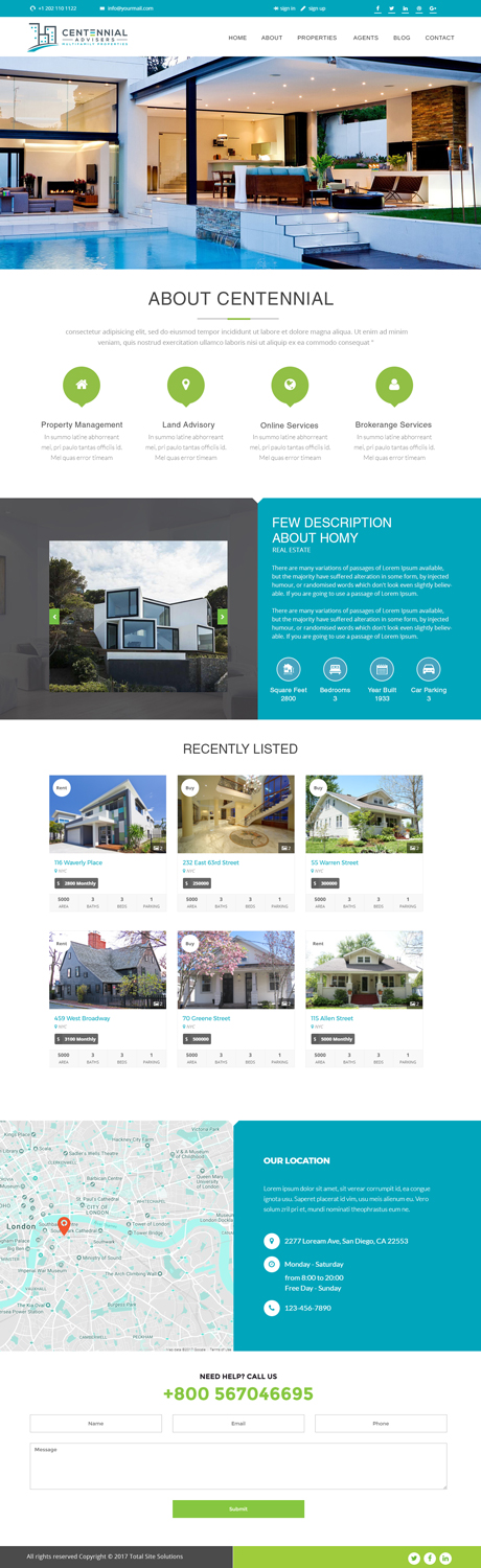 Wordpress Design by Xclusive Designers for Centennial Advisers | Design #15452992