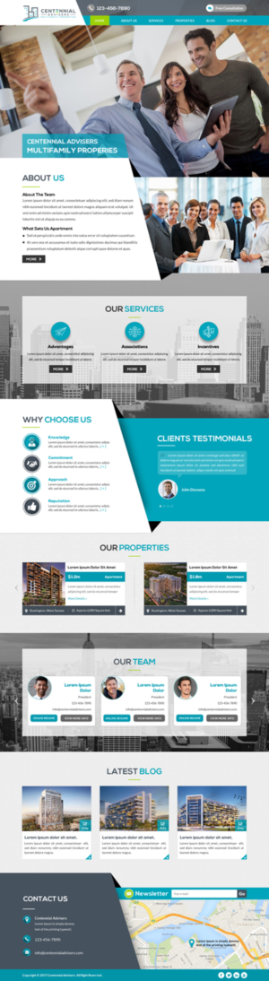Wordpress Design by jdv for Centennial Advisers | Design: #15389604