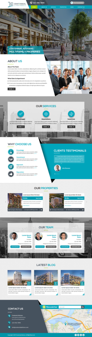 Wordpress Design by jdv for Centennial Advisers | Design: #15389608