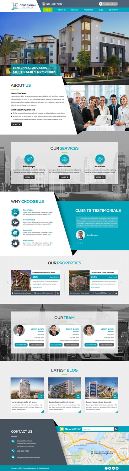 Design Wordpress par jdv pour Centennial Advisers | Design #15389609