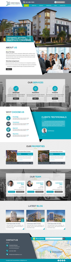 Wordpress Design by jdv for Centennial Advisers | Design: #15389609