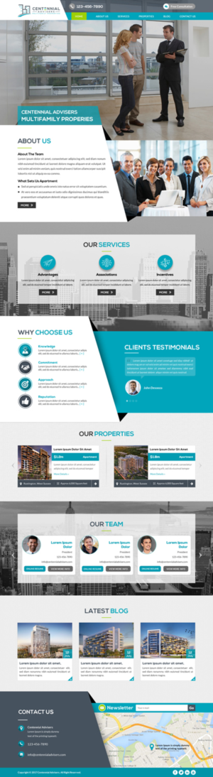 Wordpress Design by jdv for Centennial Advisers | Design: #15389611