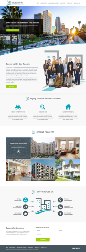 Diseño Wordpress por OMG-Design para Centennial Advisers | Diseño #15444821