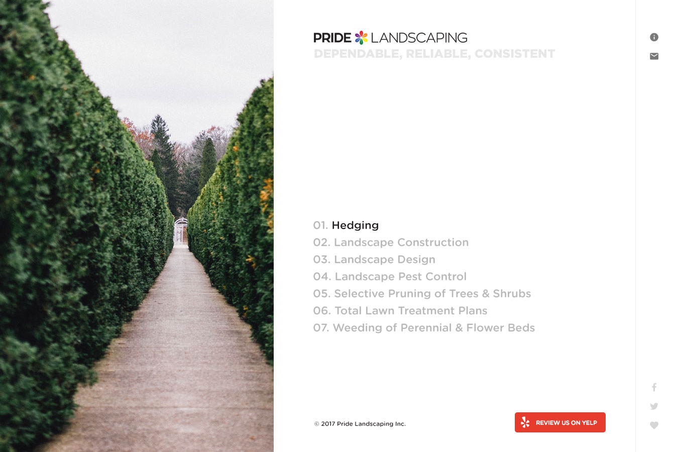 Design de Page d'Accueil par WYSIWYG pour Pride Landscaping | Design #15300596