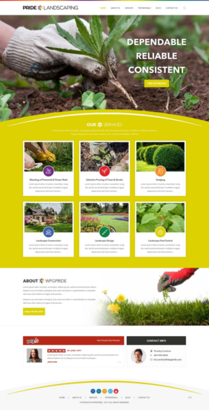 Landing Page Design by pb for Pride Landscaping | Design: #15304740