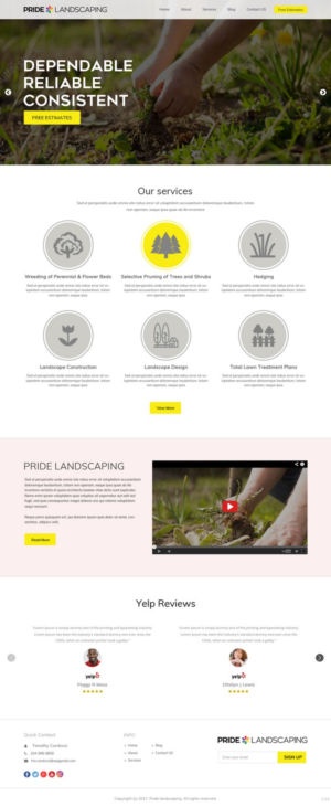 Landing Page Design by pb for Pride Landscaping | Design: #15304741