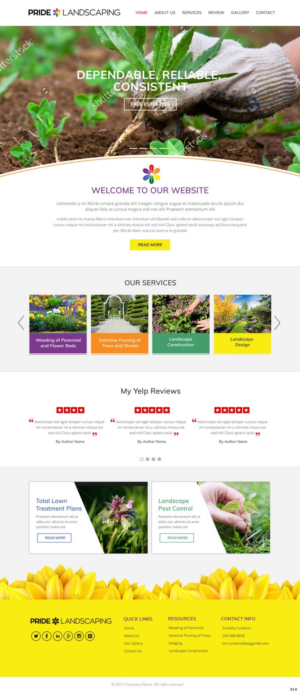 Landing Page Design by pb for Pride Landscaping | Design: #15304742