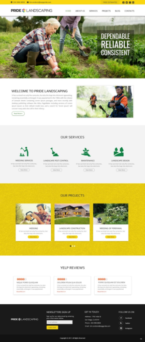 Landing Page Design by pb for Pride Landscaping | Design: #15304743