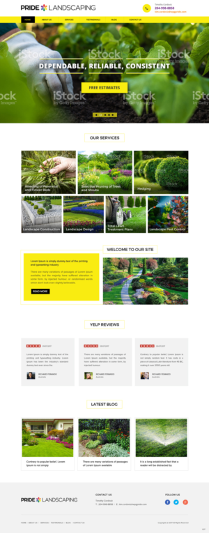 Landing Page Design by pb for Pride Landscaping | Design: #15304744