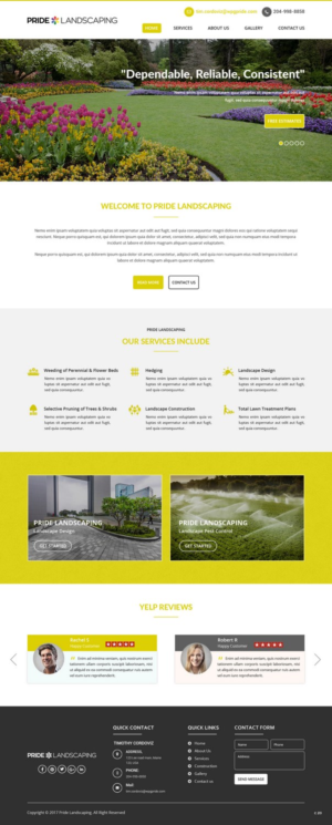 Landing Page Design by pb for Pride Landscaping | Design: #15304750